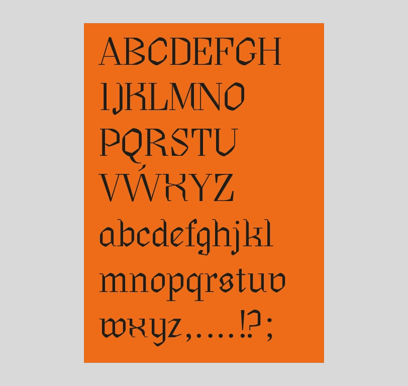 visuel représentant les lettres de l’alphabet latin haut et bas de casse