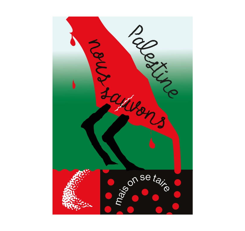 Affiche graphique colorée avec le texte Je suis un être binaire…